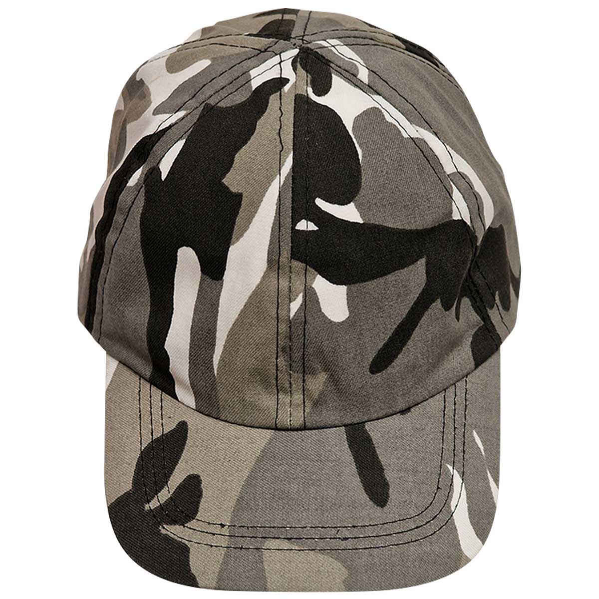 top front angle of urban camo kombat kids baseball cap