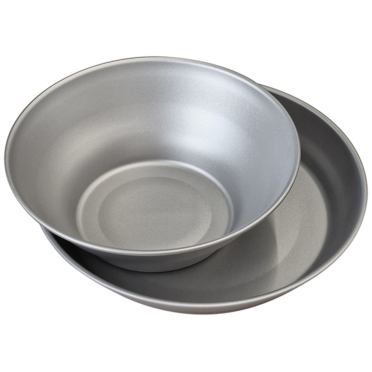 Lifeventure Titanium Camping Plate & Bowl Set | Military Kit