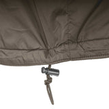 waist toggle on ranger green highlander halo full zip jacket