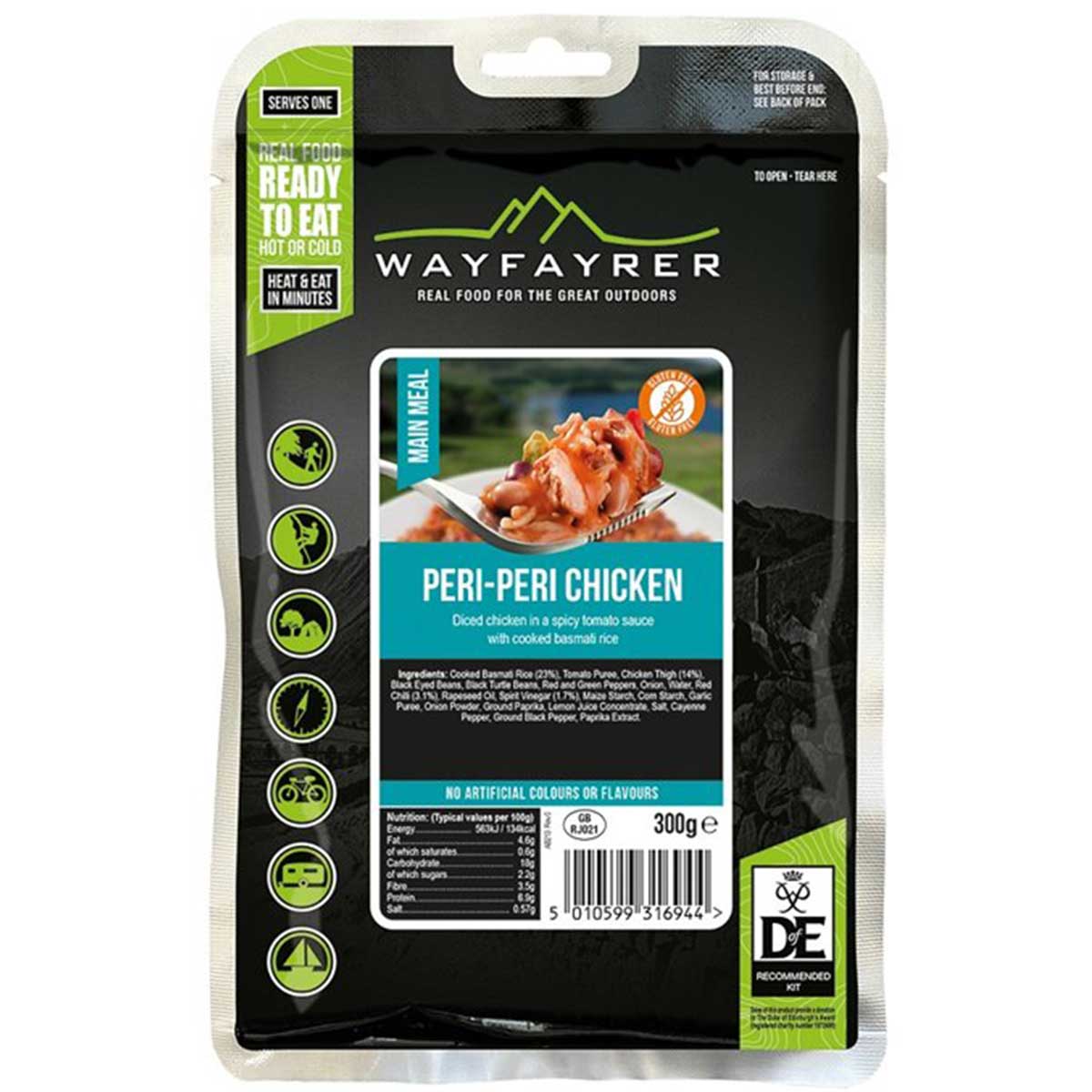 wayfayrer peri peri chicken ready to eat meal