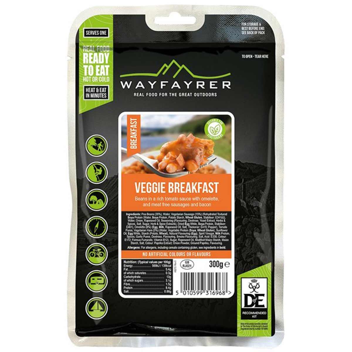 wayfayrer vegetarian all day breakfast ready to eat meal