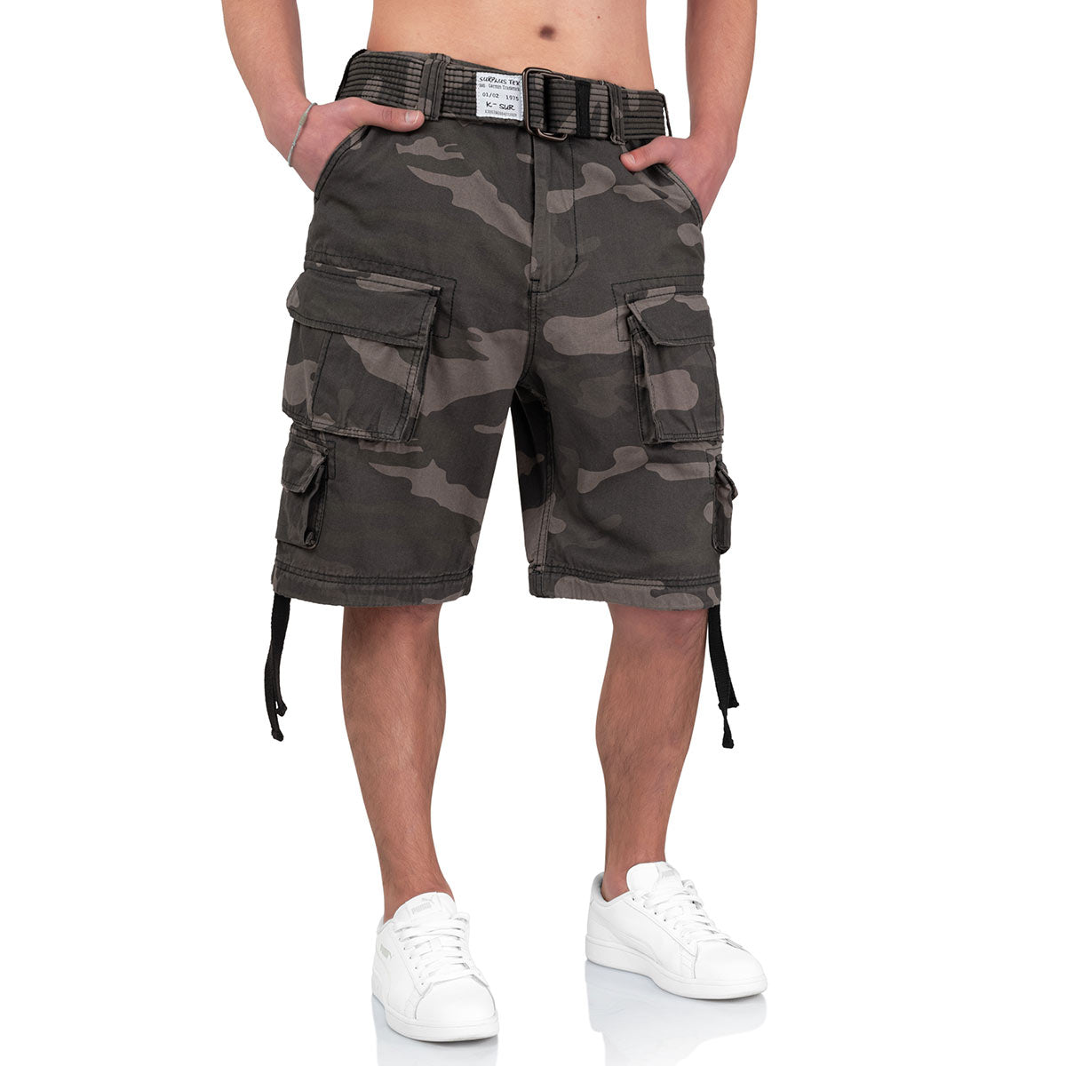 Mens black camo cargo shorts online