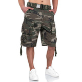 webbing belt of surplus cargo division woodland camo shorts