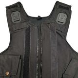 zip and velcro closure of global armour overt stab bulletproof vest