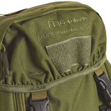 zipped lid pocket of berghaus mmps centurio 45 litre iv fa cedar green rucksack