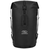 45l black highlander troon bag roll top front