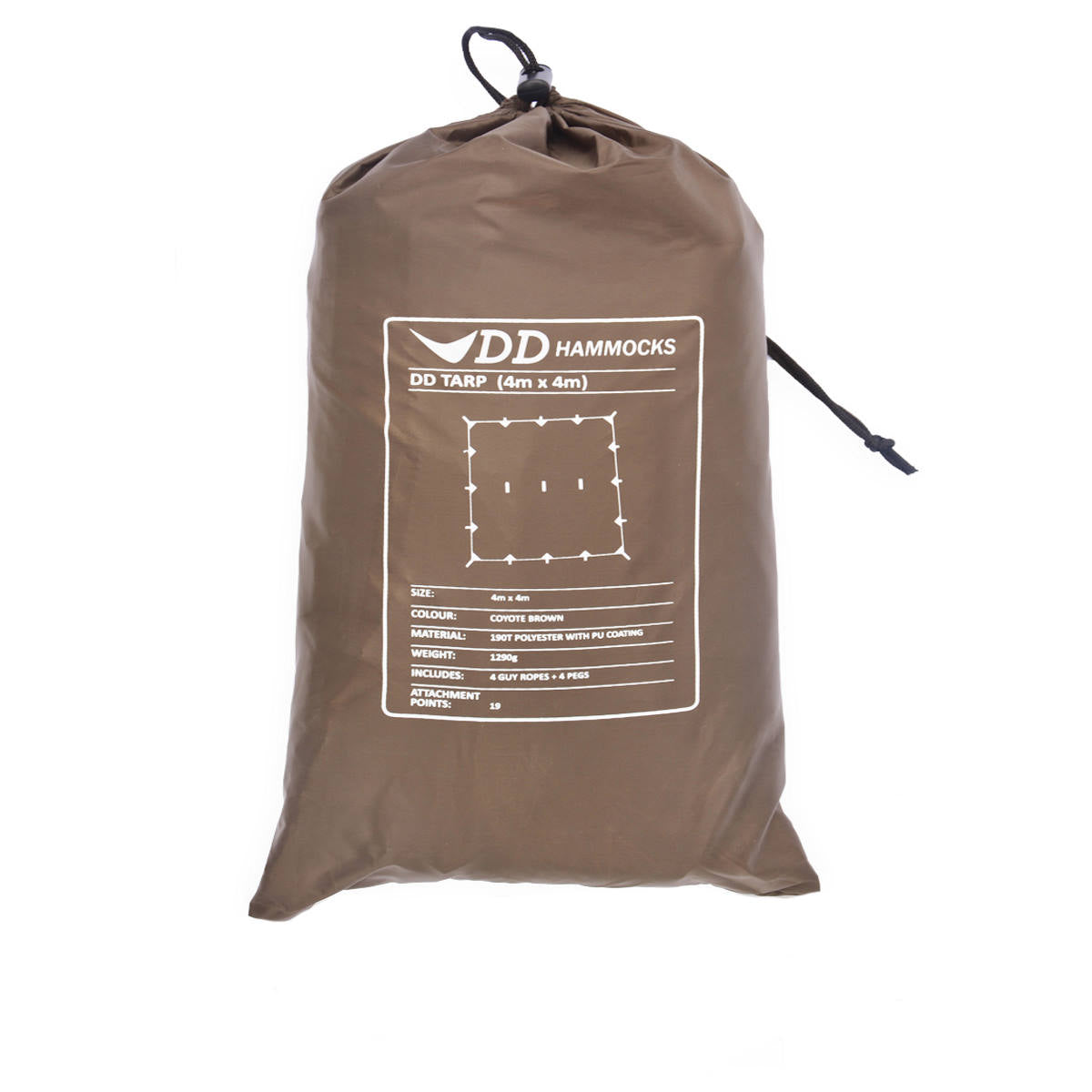 4x4 dd hammocks tarp stuff sack brown