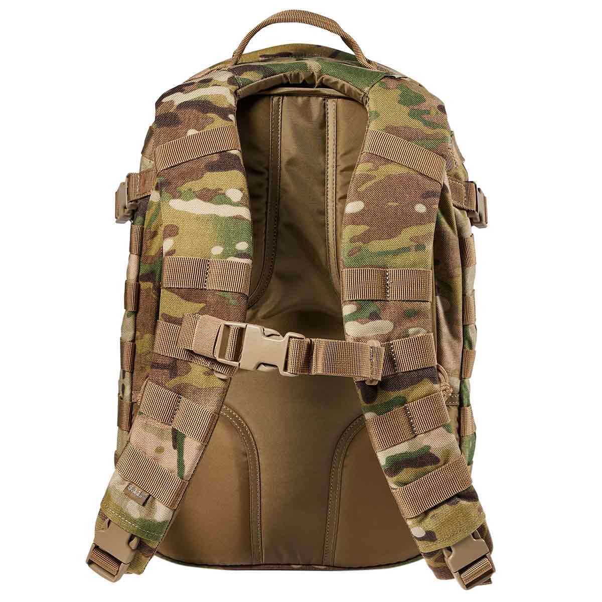 Rear of 5.11 Rush 12 2.0 Backpack Multicam