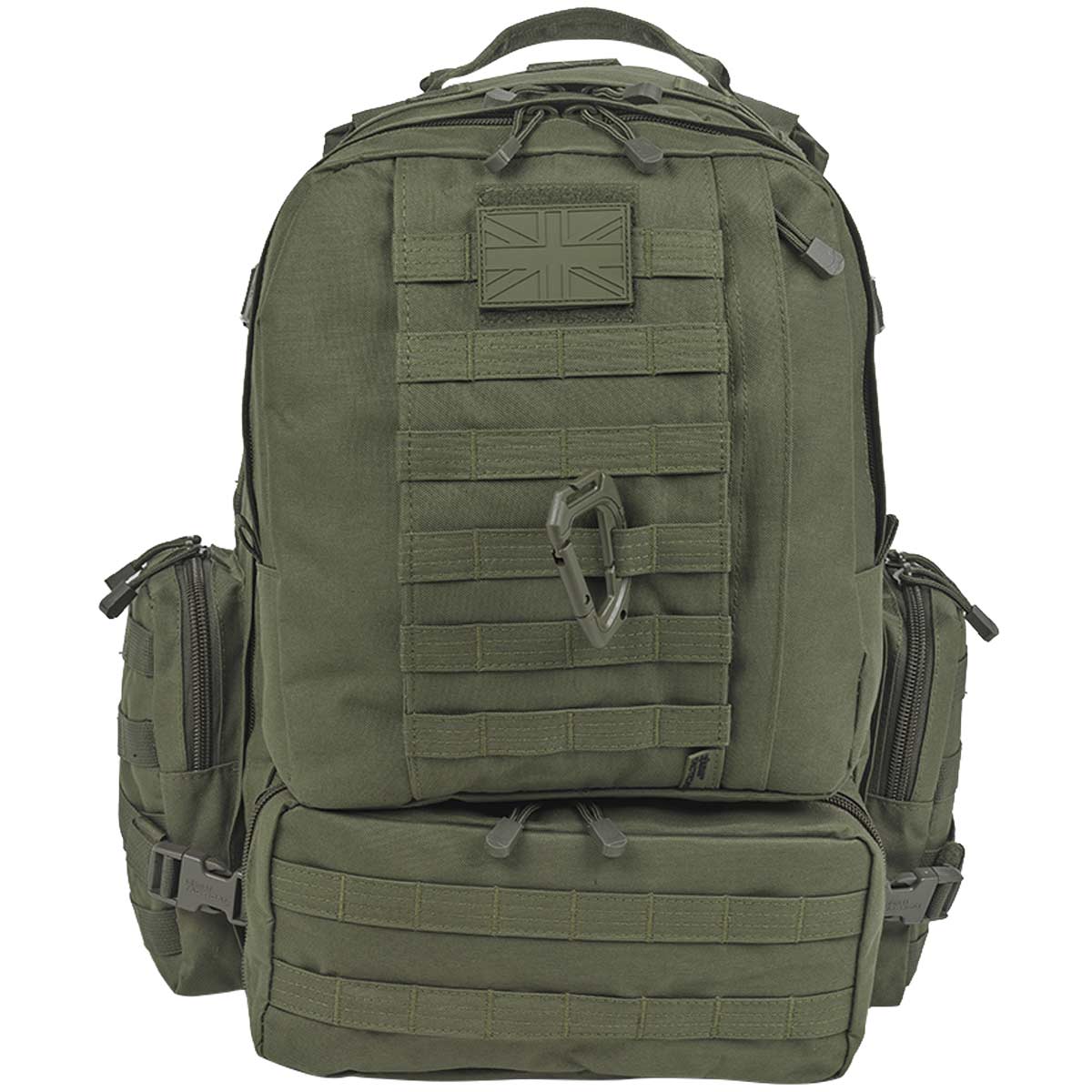 60l olive kombat viking patrol pack front view