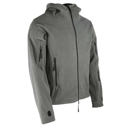 Kombat Grey Fleece Hoodie Jacket - Free UK Delivery | Military Kit
