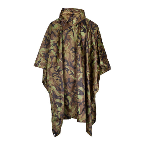 MFH Waterproof Ripstop Poncho Czech Woodland Back