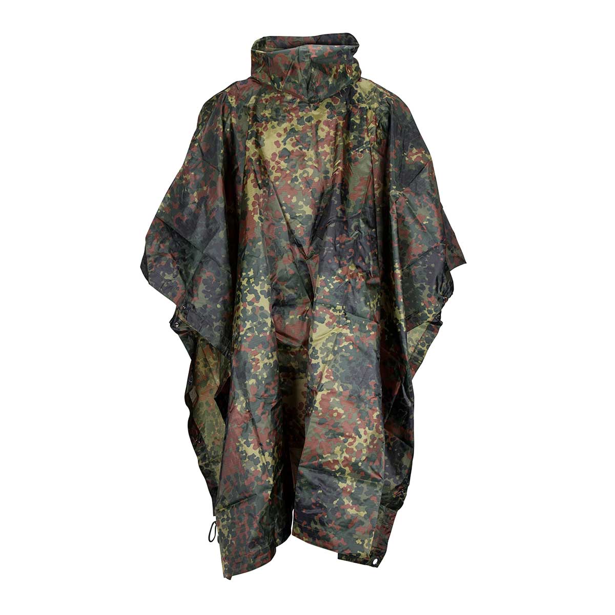 MFH Waterproof Ripstop Poncho Flecktarn Back