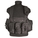 Mil-Tec Chest Rig Black Front