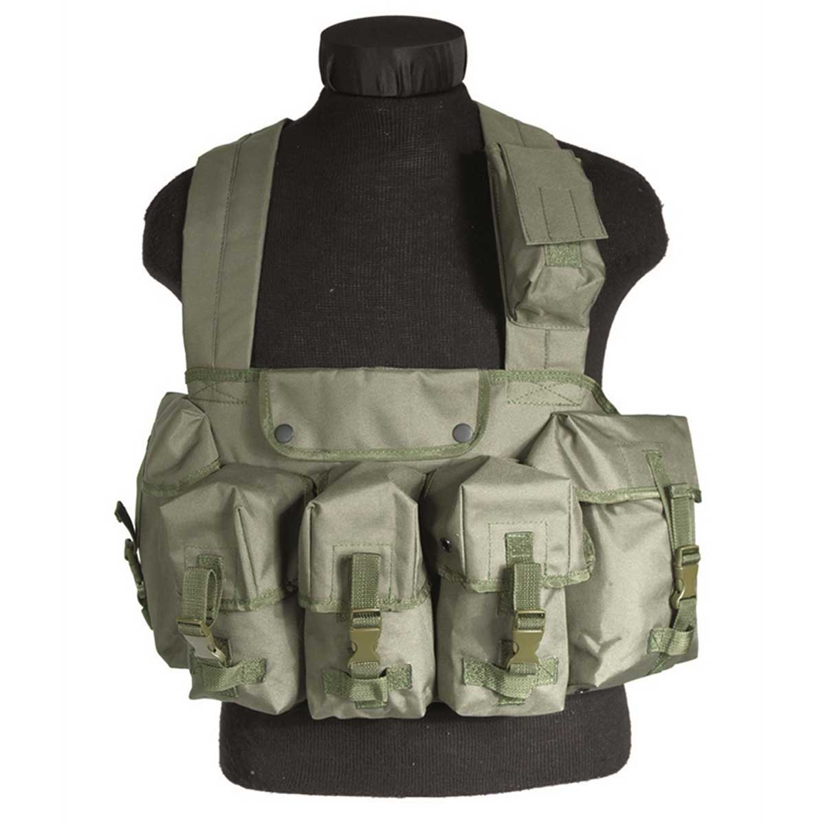 Mil-Tec Chest Rig Olive Green Front