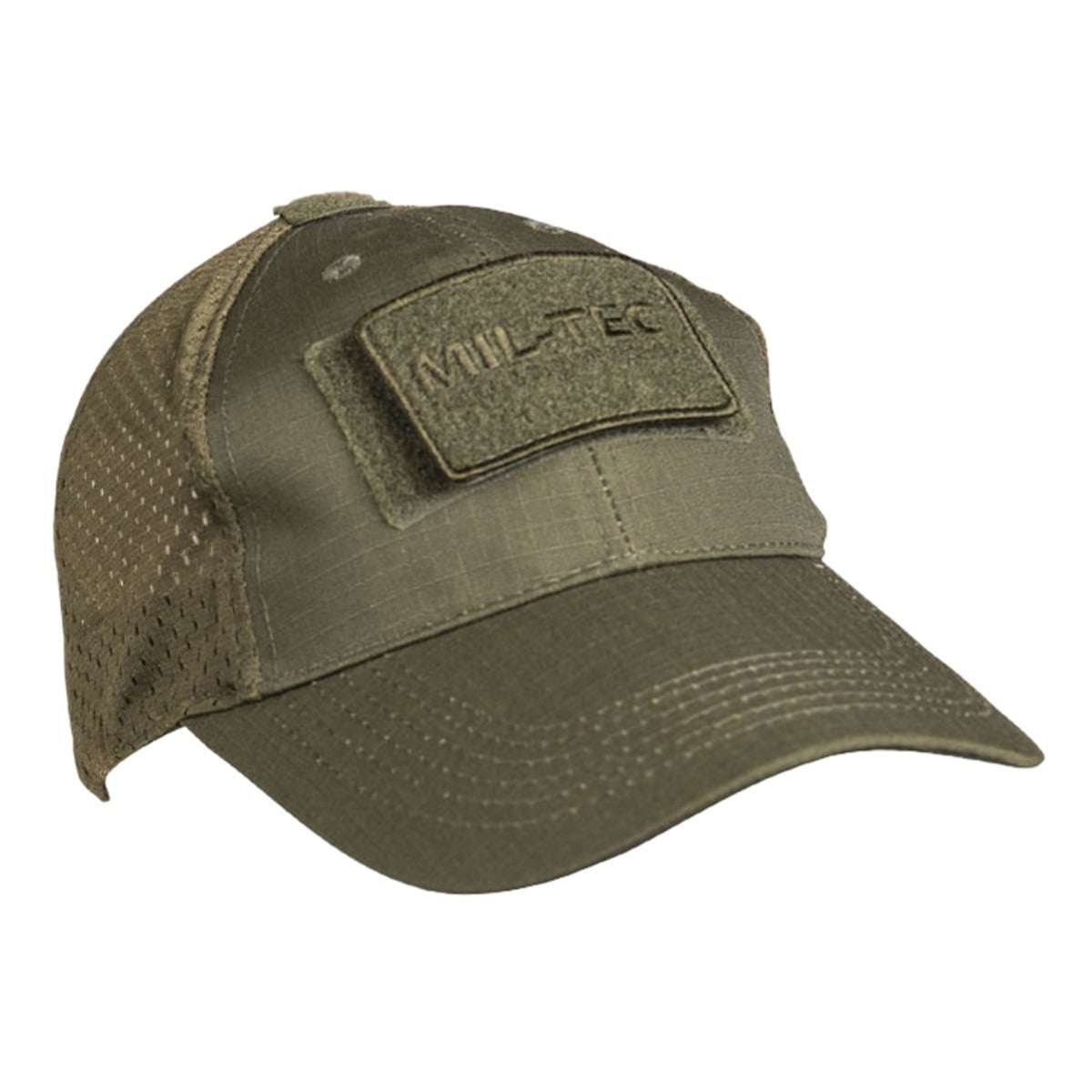 Mil-Tec Net Baseball Cap Olive Angle