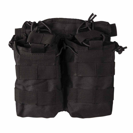 Mil-Tec Open Top Double Ammo Pouch Black Front