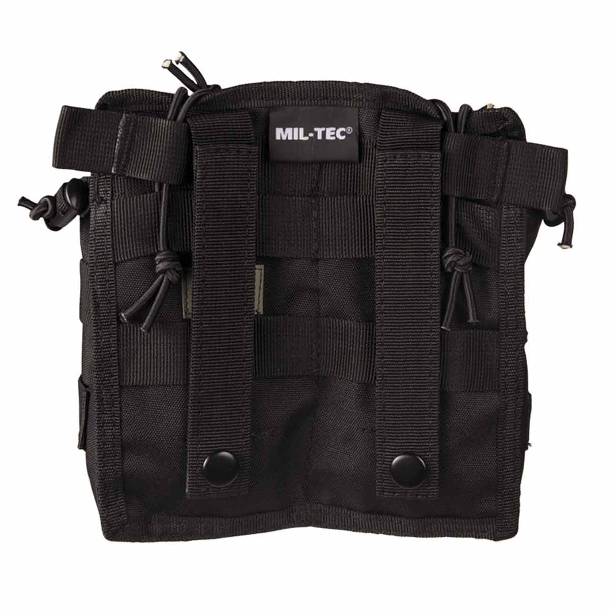 Mil-Tec Open Top Double Ammo Pouch Black Rear