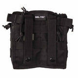 Mil-Tec Open Top Double Ammo Pouch Black Rear