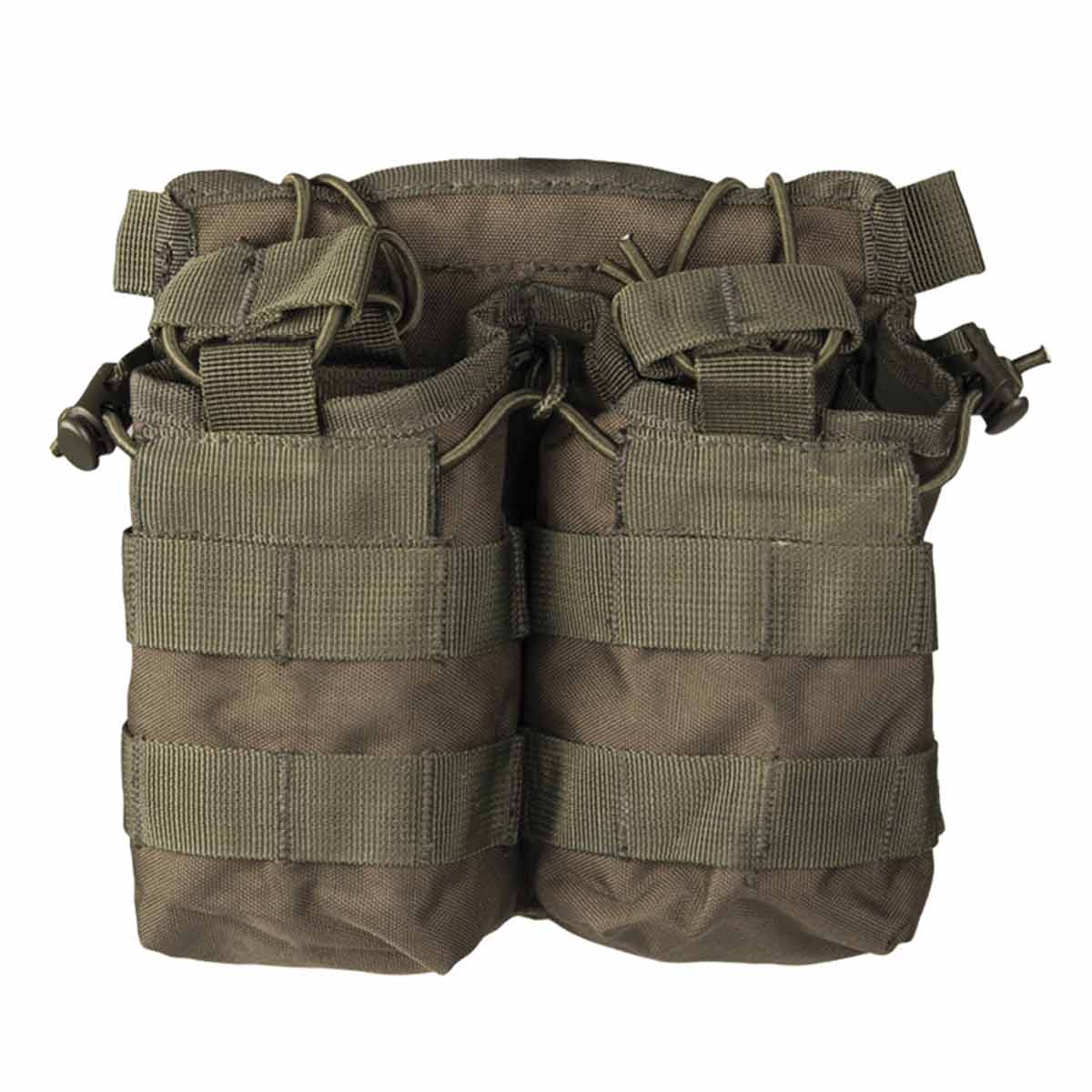 Mil-Tec Open Top Double Ammo Pouch Olive Green Front