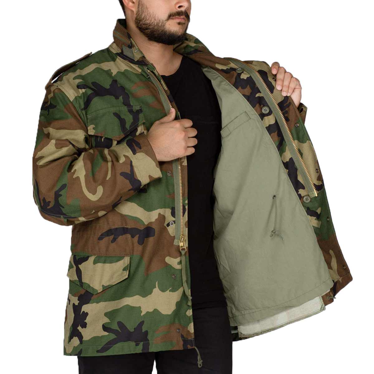 Alpha Industries M65 Field Jacket Woodland Camo Military Kit