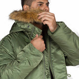 alpha industries n3b parka removable fur