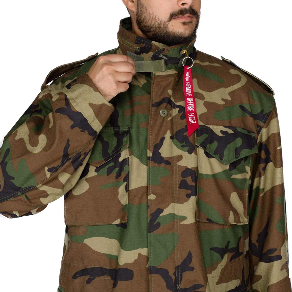 Alpha Industries M65 Field Jacket Woodland Camo Military Kit