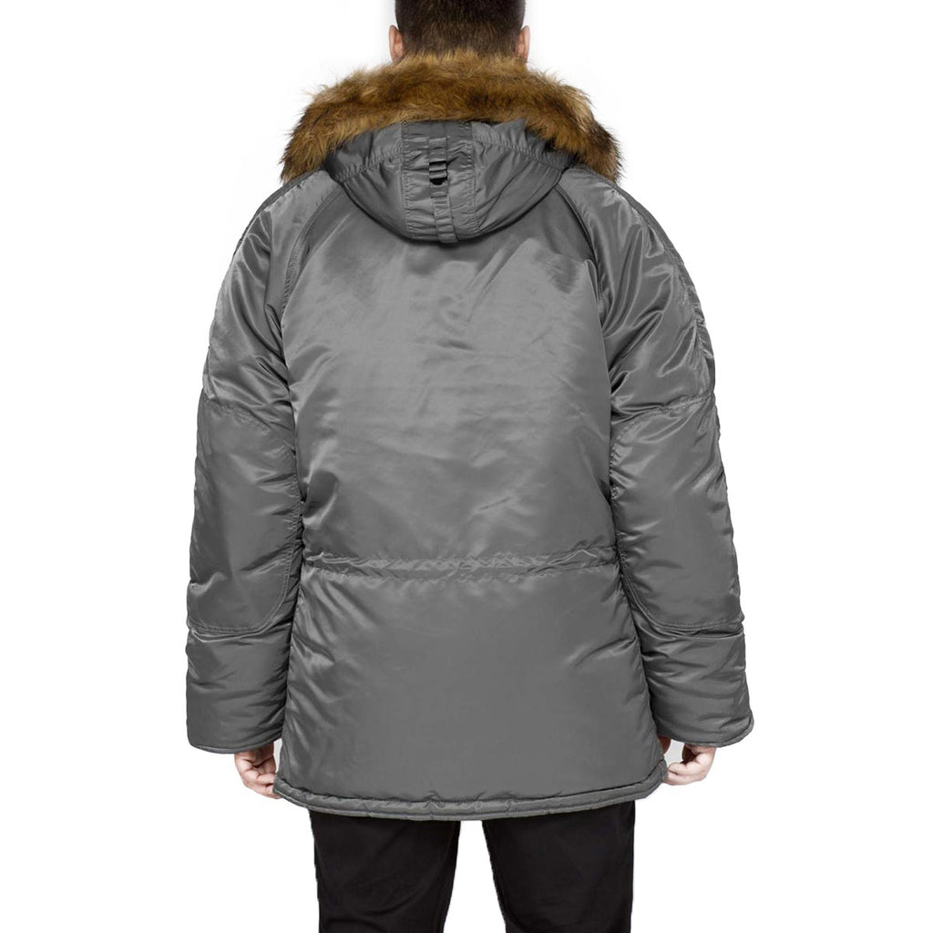 Alpha Industries N3B Faux Fur Hooded Parka Gunmetal Grey | Military Kit