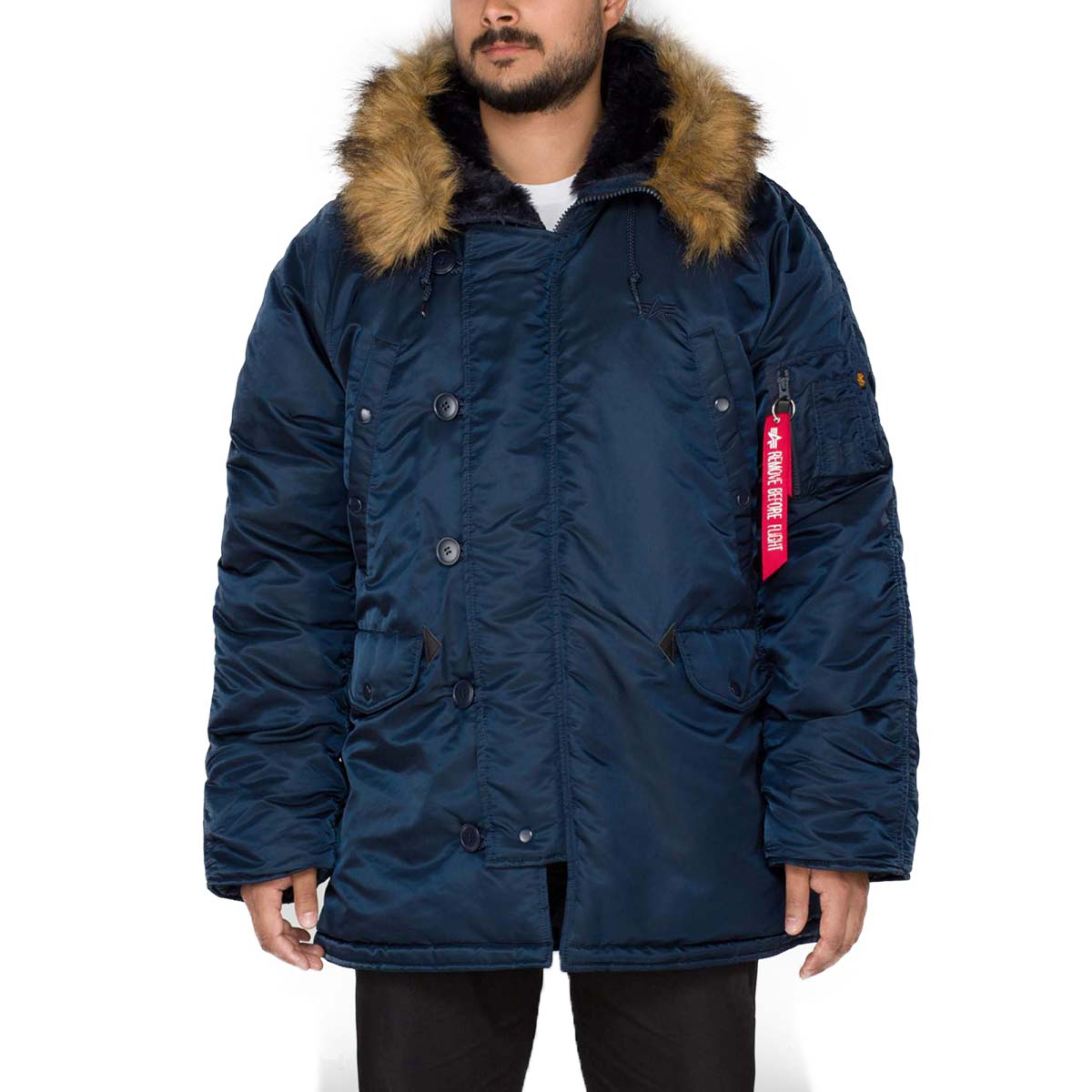 Alpha Industries N3B Faux Fur Hooded Parka Rep Blue Military Kit