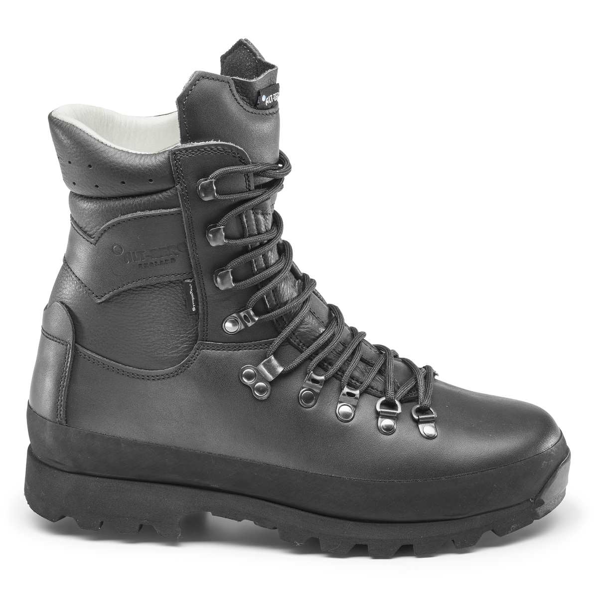 side view black altberg warrior aqua boots