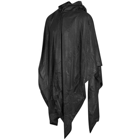 black waterproof vinyl poncho