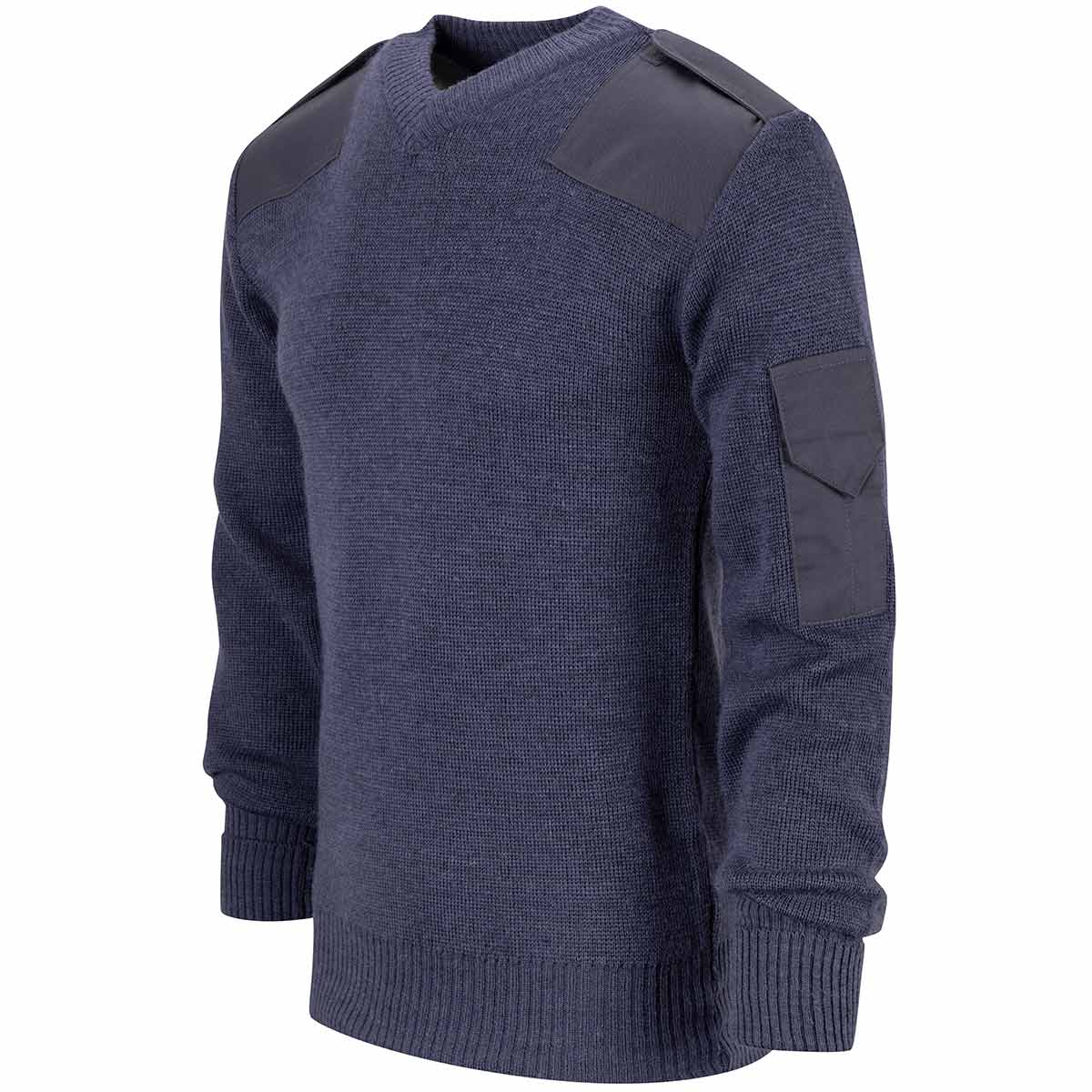 blue raf v neck jumper front side