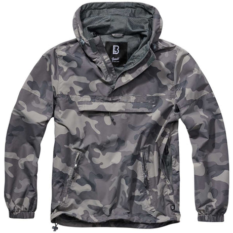 brandit summer windbreaker jacket grey camo