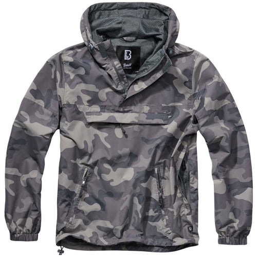 Brandit Summer Windbreaker Jacket Grey Kit - Military Free Camo Delivery 