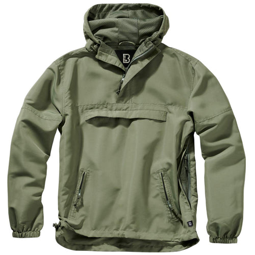 Brandit Summer Windbreaker Jacket Olive Delivery Military | - Free Kit