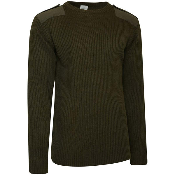 British Army Surplus Wool Commando Jumper Green | Military Kit