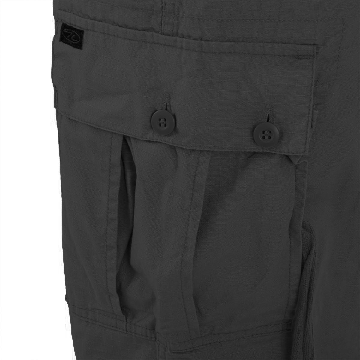 Cargo Pocket Highlander M65 Combat Trousers Black