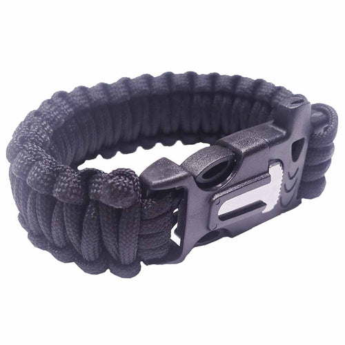 Survival Bracelet Tactical Paracord Bracelet Stainless Steel U Shackle |  Fruugo UK