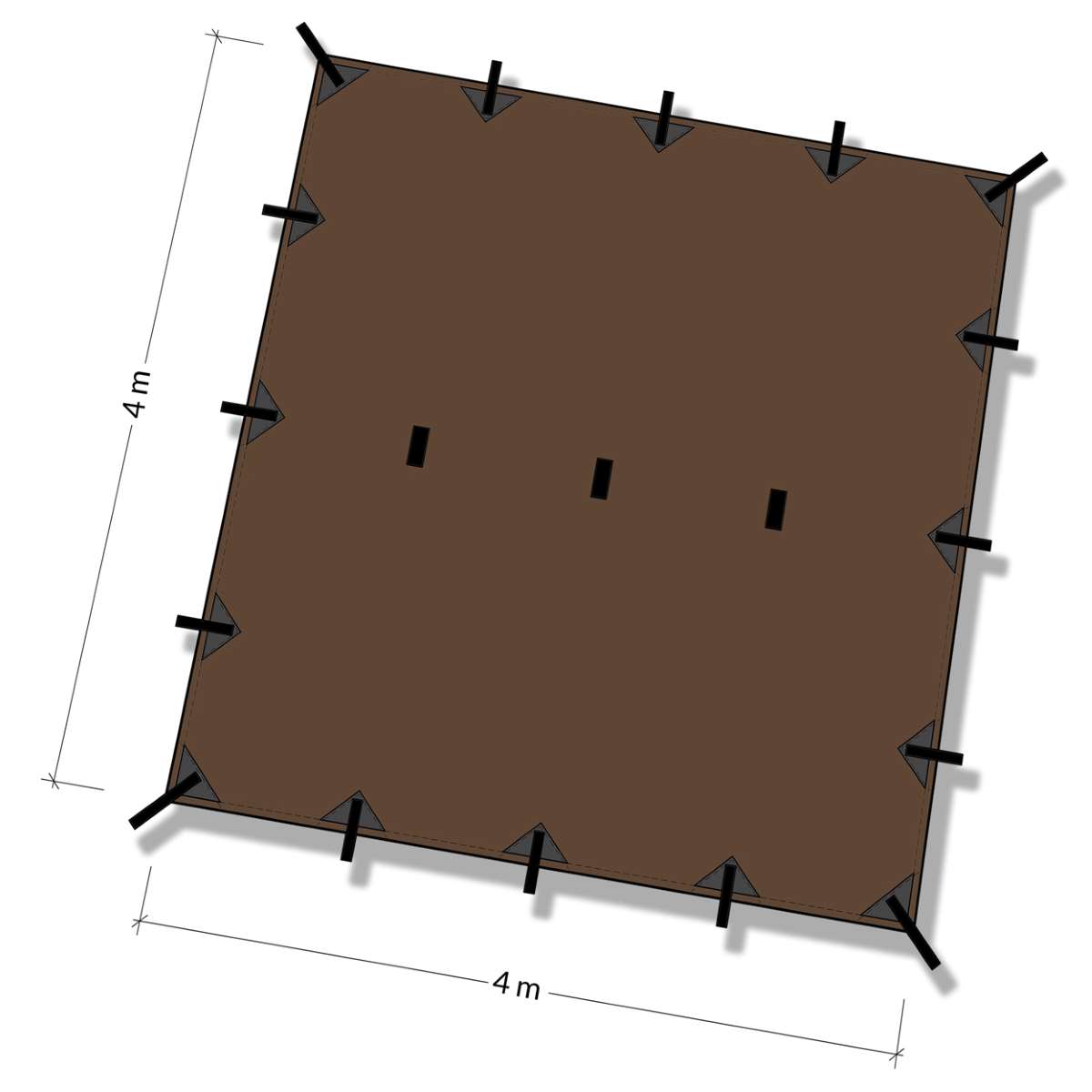 dd tarp 4x4 coyote brown dimensions