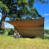 ddhammocks tarp 4x4 coyote brown lean to