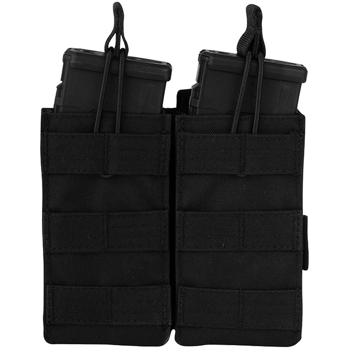 front view of black viper quick release double mag pouch