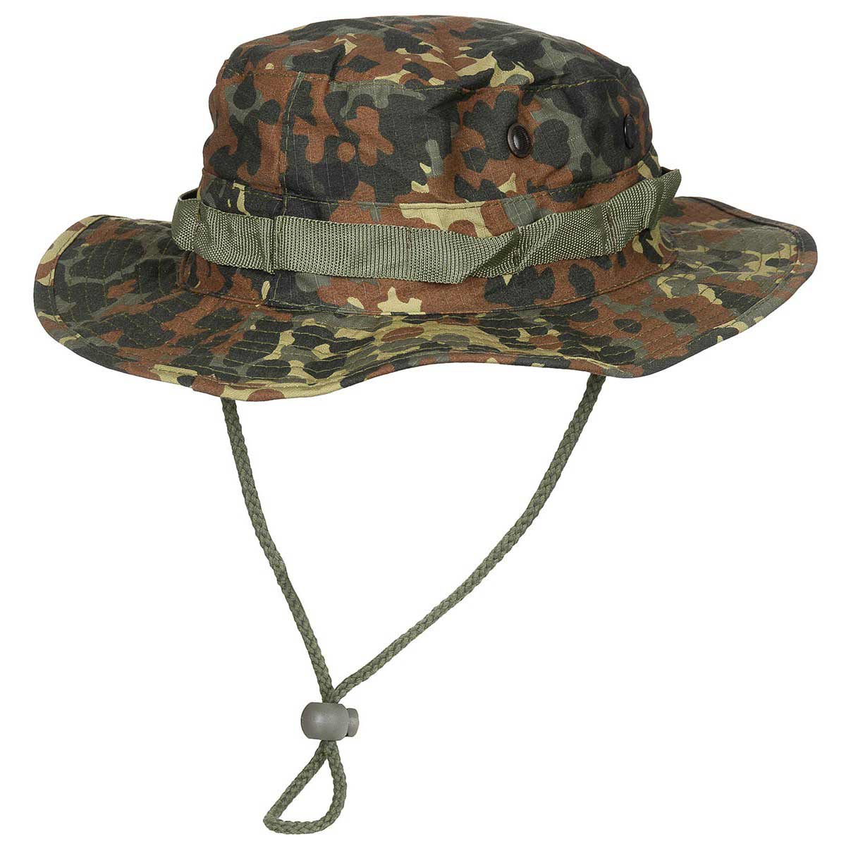 German Flecktarn Camo Boonie Hat Chinstrap