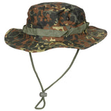 German Flecktarn Camo Boonie Hat Chinstrap