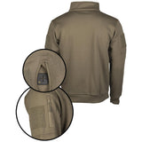 green jumper zipped pockets mil tec tactical sweatshirt sport outdoor