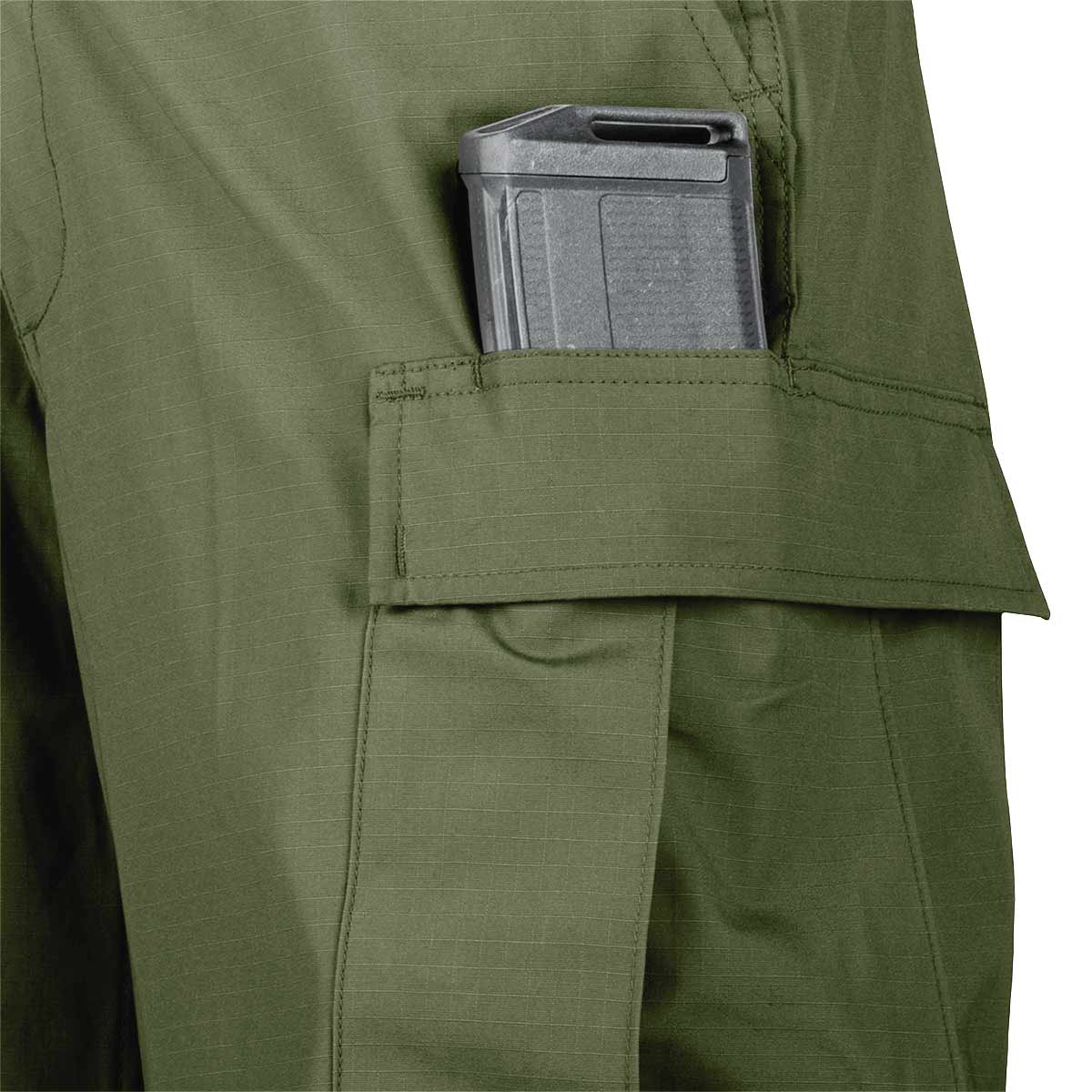 helikon bdu shorts green with gun magazine