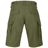 rear of helikon cpu shorts olive green