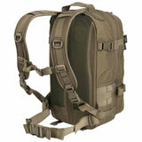 rear of helikon raccoon mk2 backpack coyote