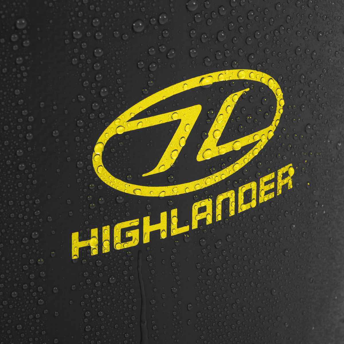 water on highlander black pvc dry bag logo