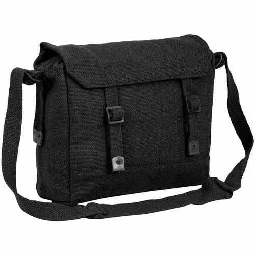 Highlander Webbing Haversack Shoulder Bag Black | Military Kit