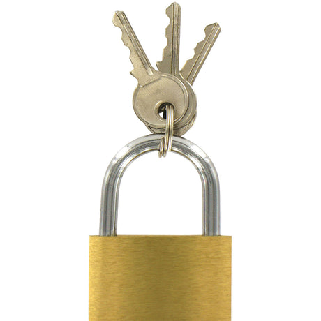 highlander brass padlock 40mm with 3 keys