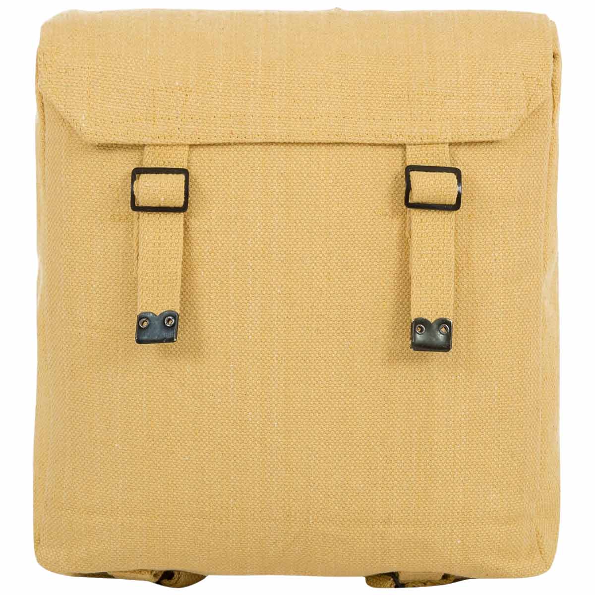 front of beige highlander canvas backpack